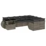 Gartensofa-Set, 10-teilig, mit grauen Polstern aus synthetischem Rattan von , Gartensets - Ref: Foro24-3268770, Preis: 707,12...