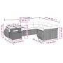 Gartensofa-Set, 10-teilig, mit grauen Polstern aus synthetischem Rattan von , Gartensets - Ref: Foro24-3268770, Preis: 707,12...
