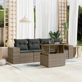 Juego de sofás jardín con cojines 5 pzas ratán sintético gris de , Conjuntos de jardín - Ref: Foro24-3268990, Precio: 360,94 ...