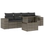 Garden sofa set with 5-piece synthetic rattan gray cushions by , Garden sets - Ref: Foro24-3268990, Price: 355,07 €, Discount: %