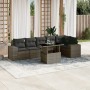 7-piece garden sofa set with gray synthetic rattan cushions by , Garden sets - Ref: Foro24-3269180, Price: 486,15 €, Discount: %