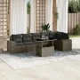 Gartensofa-Set, 7-teilig, mit grauen Polstern aus synthetischem Rattan von , Gartensets - Ref: Foro24-3269180, Preis: 486,50 ...