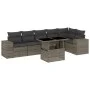 Gartensofa-Set, 7-teilig, mit grauen Polstern aus synthetischem Rattan von , Gartensets - Ref: Foro24-3269180, Preis: 486,50 ...