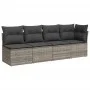 Gartensofa-Set, 7-teilig, mit grauen Polstern aus synthetischem Rattan von , Gartensets - Ref: Foro24-3269180, Preis: 486,50 ...