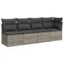 Set of garden sofas and cushions 8 pieces synthetic rattan gray by , Garden sets - Ref: Foro24-3269320, Price: 529,07 €, Disc...