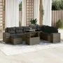 Gartenmöbel-Set 9-teilig mit grauen Polstern aus synthetischem Rattan von , Gartensets - Ref: Foro24-3269360, Preis: 587,31 €...