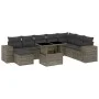 Gartenmöbel-Set 9-teilig mit grauen Polstern aus synthetischem Rattan von , Gartensets - Ref: Foro24-3269360, Preis: 587,31 €...