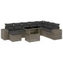 Gartenmöbel-Set 9-teilig mit grauen Polstern aus synthetischem Rattan von , Gartensets - Ref: Foro24-3269360, Preis: 588,70 €...