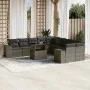 Gartensofa-Set, 11-teilig, mit grauen Kissen aus synthetischem Rattan. von , Gartensets - Ref: Foro24-3269430, Preis: 711,25 ...