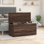 Wooden storage box, engineered oak, brown, 100x42x46 cm by , Storage trunks - Ref: Foro24-840666, Price: 98,80 €, Discount: %