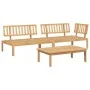 Set of 3-piece garden pallet sofas made of solid acacia wood by , Outdoor sofas - Ref: Foro24-3209301, Price: 311,54 €, Disco...