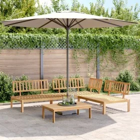 Garden pallet sofa set 4 pieces solid acacia wood by , Outdoor sofas - Ref: Foro24-3209303, Price: 411,02 €, Discount: %