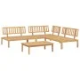 Garden pallet sofa set 4 pieces solid acacia wood by , Outdoor sofas - Ref: Foro24-3209303, Price: 410,90 €, Discount: %