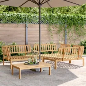 Garden pallet sofa set 4 pieces solid acacia wood by , Outdoor sofas - Ref: Foro24-3209308, Price: 461,93 €, Discount: %