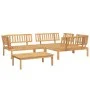 Garden pallet sofa set 4 pieces solid acacia wood by , Outdoor sofas - Ref: Foro24-3209308, Price: 461,92 €, Discount: %