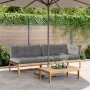 Garden pallet sofa set with 3-piece acacia wood cushions. by , Outdoor sofas - Ref: Foro24-3209320, Price: 438,20 €, Discount: %