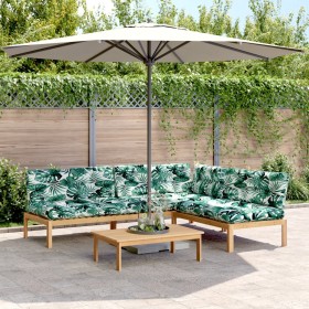 Garten-Palettensofa-Set mit 4-teiligen Akazienholz-Kissen. von , Outdoor-Sofas - Ref: Foro24-3209336, Preis: 596,37 €, Rabatt: %