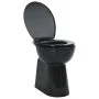Spülrandloses WC mit Absenkautomatik, 7 cm hoch, Keramik schwarz von vidaXL, Badezimmer - Ref: Foro24-145780, Preis: 200,34 €...