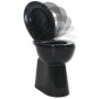 Spülrandloses WC mit Absenkautomatik, 7 cm hoch, Keramik schwarz von vidaXL, Badezimmer - Ref: Foro24-145780, Preis: 183,59 €...
