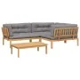 Set de sofás de palets de jardín y cojines 4 pzas madera acacia de , Sofás de exterior - Ref: Foro24-3209362, Precio: 738,83 ...