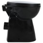 Spülrandloses WC mit Absenkautomatik, 7 cm hoch, Keramik schwarz von vidaXL, Badezimmer - Ref: Foro24-145780, Preis: 183,59 €...