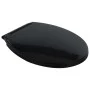 Inodoro sin bordes cierre suave 7 cm alto cerámica negro de vidaXL, Baños - Ref: Foro24-145780, Precio: 200,32 €, Descuento: %
