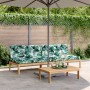 Central pallet garden sofas and 2 acacia wood cushions by , Outdoor sofas - Ref: Foro24-3209360, Price: 375,84 €, Discount: %