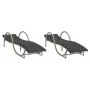 Sun loungers with cushions 2 units light gray synthetic rattan by , Loungers - Ref: Foro24-3277312, Price: 273,22 €, Discount: %