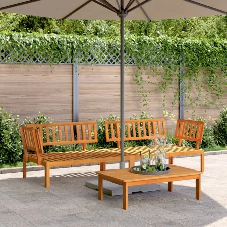 Corner garden pallet sofas 2 units solid acacia wood by , Outdoor sofas - Ref: Foro24-3209432, Price: 302,08 €, Discount: %