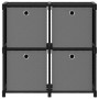 4-cube shelf with black fabric boxes 69x30x72.5 cm by vidaXL, Bookcases and shelves - Ref: Foro24-322599, Price: 38,78 €, Dis...