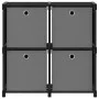 4-Würfel-Regal mit schwarzen Stoffboxen 69x30x72,5 cm von vidaXL, Bücherregale und Regale - Ref: Foro24-322599, Preis: 38,04 ...