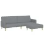 Two-seater sofa bed with light gray fabric ottoman by , Sofas - Ref: Foro24-3258088, Price: 333,88 €, Discount: %