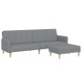 Zweiplätziges Schlafsofa mit Hocker, helles graues Stoffpolster. von , Sofas - Ref: Foro24-3258088, Preis: 339,43 €, Rabatt: %