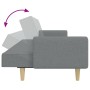 Two-seater sofa bed with light gray fabric ottoman by , Sofas - Ref: Foro24-3258088, Price: 339,43 €, Discount: %