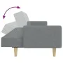 Two-seater sofa bed with light gray fabric ottoman by , Sofas - Ref: Foro24-3258088, Price: 333,88 €, Discount: %