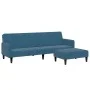 Zweiplätziges Schlafsofa mit blauem Samthocker. von , Sofas - Ref: Foro24-3258097, Preis: 330,78 €, Rabatt: %