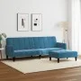 Zweiplätziges Schlafsofa mit blauem Samthocker. von , Sofas - Ref: Foro24-3258097, Preis: 330,78 €, Rabatt: %