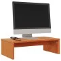 Soporte de monitor madera maciza pino marrón cera 50x27x15 cm de , Muebles TV - Ref: Foro24-847164, Precio: 21,14 €, Descuent...