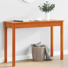 Massivholz-Konsolentisch aus Kiefer in brauner Wachsoptik, 110x40x75 cm. von , Seitentische - Ref: Foro24-847172, Preis: 67,1...