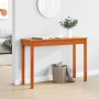 Solid pine wood brown wax console table 110x40x75 cm by , Side tables - Ref: Foro24-847172, Price: 68,45 €, Discount: %