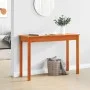 Solid pine wood brown wax console table 110x40x75 cm by , Side tables - Ref: Foro24-847172, Price: 67,11 €, Discount: %