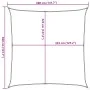 Polyester oxford 100% light gray sail shade 3.6x3.6 m by , Umbrellas - Ref: Foro24-4000402, Price: 48,00 €, Discount: %