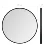 Black wall mirror 60 cm by vidaXL, Mirrors - Ref: Foro24-322295, Price: 67,45 €, Discount: %