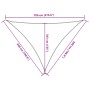 100% black polyester oxford sail shade 7x5x5 m by , Umbrellas - Ref: Foro24-4001157, Price: 34,12 €, Discount: %