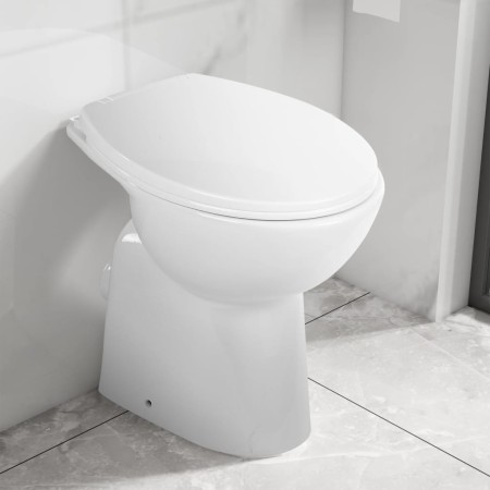 Spülrandlose Toilette mit Absenkautomatik, 7 cm hoch, weiße Keramik von vidaXL, Badezimmer - Ref: Foro24-145779, Preis: 168,0...