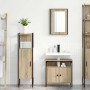 Juego de muebles de baño 3 pcs Marrón 33 x 33 x 120.5 cm