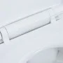 Spülrandlose Toilette mit Absenkautomatik, 7 cm hoch, weiße Keramik von vidaXL, Badezimmer - Ref: Foro24-145779, Preis: 171,5...