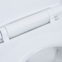 Spülrandlose Toilette mit Absenkautomatik, 7 cm hoch, weiße Keramik von vidaXL, Badezimmer - Ref: Foro24-145779, Preis: 168,0...