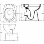 Spülrandlose Toilette mit Absenkautomatik, 7 cm hoch, weiße Keramik von vidaXL, Badezimmer - Ref: Foro24-145779, Preis: 171,5...