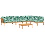 Set of garden pallet sofas and cushions 5 pieces acacia wood by , Outdoor sofas - Ref: Foro24-3209516, Price: 876,57 €, Disco...